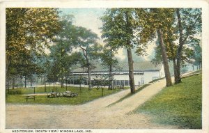 Postcard 1918 Indiana Winona Lake Auditorium {South View} Teich IN24-213