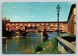 c1966 Italy Florence Old Bridge 4x6 VINTAGE Postcard 0093