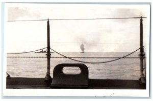 1924 USS Colorado Maryland War Games Battle Practice View RPPC Photo Postcard