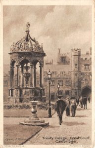 uk50784 trinity college great court cambridge signed flower charles uk