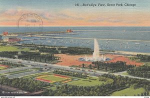 CHICAGO, Illinois, 1950 ; Bird's Eye View, Grant Park