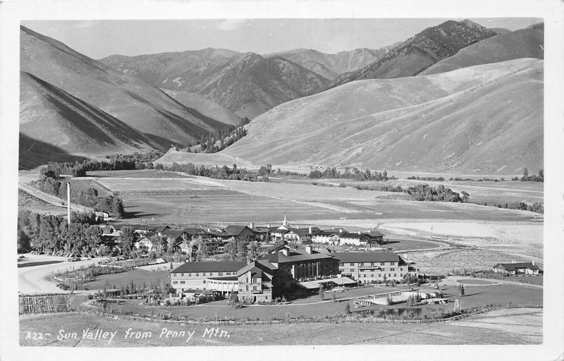 G99/ Sun Valley Idaho RPPC Postcard 1961 Lodge Building Mountains 1