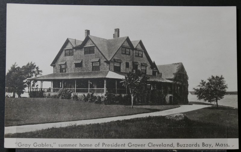 Buzzards Bay, MA - Gray Gables, summer home of President Grover Cleveland - RPPC