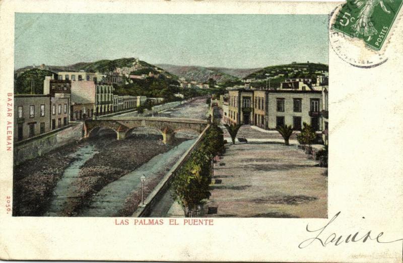 spain, LAS PALMAS, Canary Islands, El Puente (1908) Bazar Aleman 2056