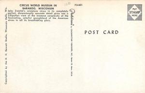 Circus World Museum Baraboo Wisconsin WI John Zweifel's Miniature Postcard