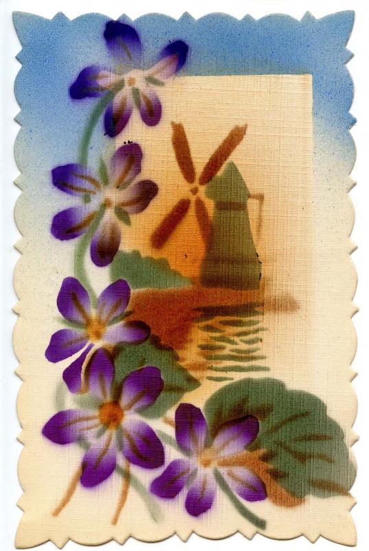 Windmill, Purple Flowers