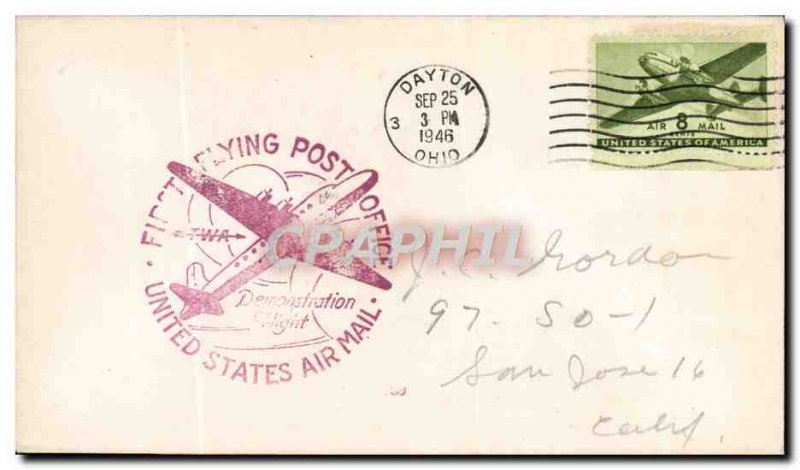 Letter United States Dayton 1st Flying Post September 25, 1946