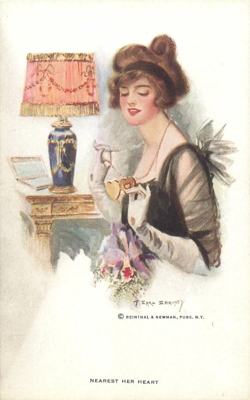 Postcard T Earl Christy Art deco/nouveau elegant lady