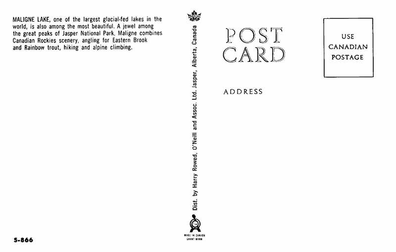 Postcard WATER SCENE Jasper Alberta AB AT5858