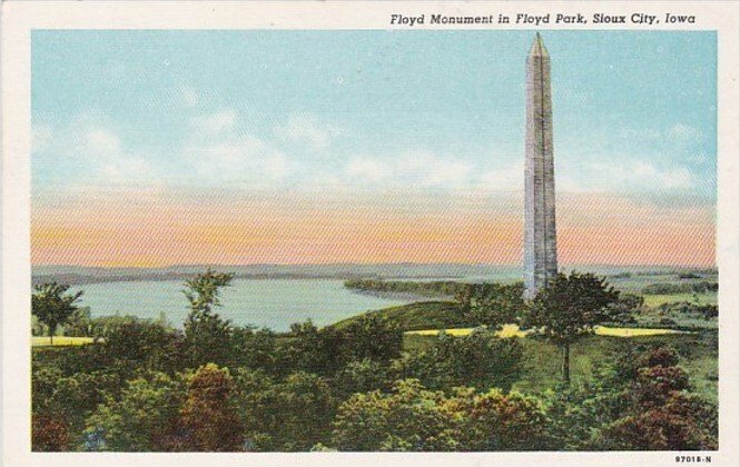 Iowa Sioux City The Floyd Monument In Floyd Park Curteich