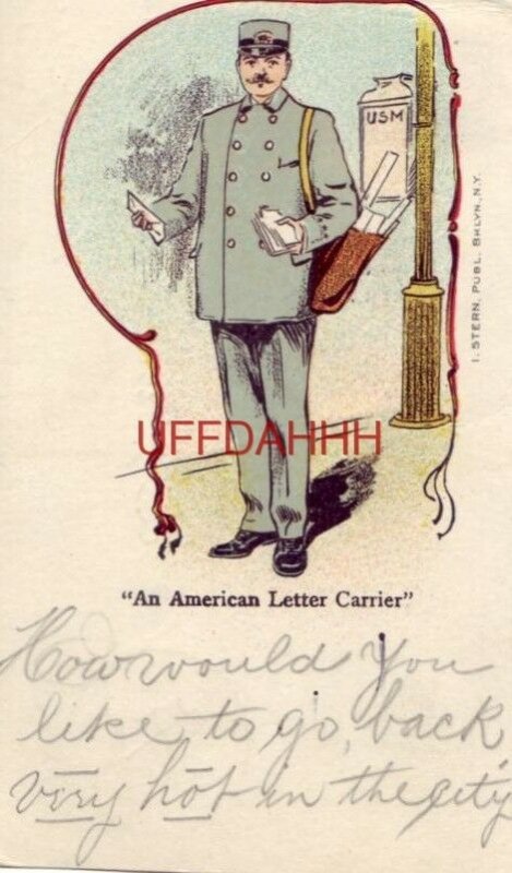 pre-1907 AN AMERICAN LETTER CARRIER 1905