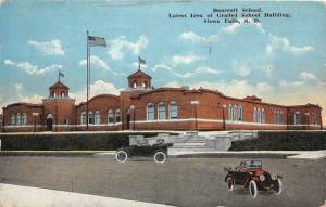 F13/ Sioux Falls South Dakota Postcard 1922 Bancroft School Autos