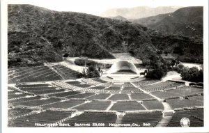 1940s Hollywood Bowl Hollywood California Angeleno Real Photo Postcard