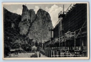 Bad Münster am Stein Germany Postcard Playground with Rheingrafenstein c1930's