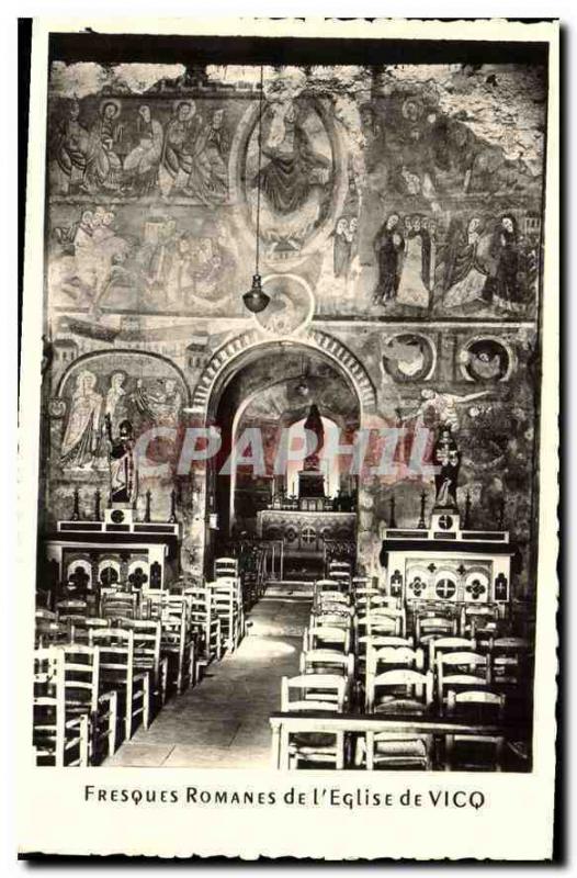 CPA La Vallee Noire Nohant Vicq Indre Fresques Romaines de l'Eglise de Vicq 