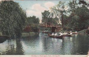 Illinois Chicago Boating In Washington Park 1909