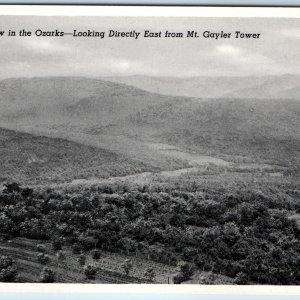 c1950s Mount Gayler, AK Mt Gayler Tower Scenic View Ozarks Litho Photo PC A149