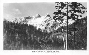 RPPC THE LIONS VANCOUVER BRITISH COLUMBIA CANADA REAL PHOTO POSTCARD
