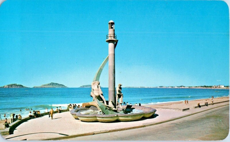 Monument to the Fishermen on North Beach Mazatlan Mexico Postcard