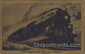 The Twentieth Century limited Train Locomotive  Steam Engine Unused crease le...