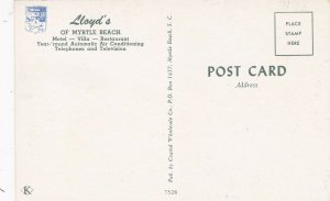 South Carolina Myrtle Beach Lloyd's Motel & Restaurant sk4809