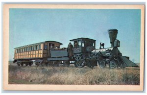 Train Postcard The Pioneer Six Wheeled Locomotive Operate West Of Great Lakes