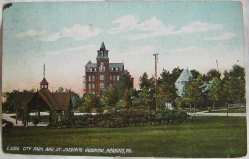 City Park And St Josephs Hospital Reading PA 1912  