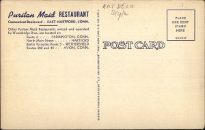 East Hartford CT Puritan Maid Restaurant NICE ROADISDE LINEN Postcard