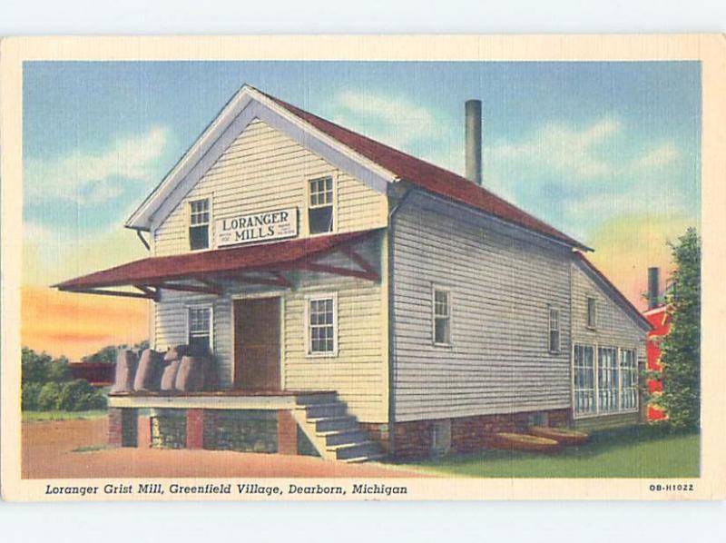 Linen GREENFIELD VILLAGE GRISTMILL Dearborn - Near Detroit Michigan MI G2005
