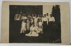 RPPC Washington West Chester Iowa Bertha Brown Family 1910 Postcard H3