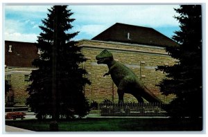 c1950's Dinosaur Statue, Geological Museum University of Wyoming Postcard