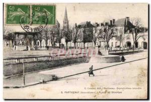 Old Postcard Parthenay Place Du Flag