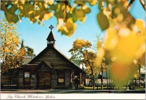 Log Church Whitehorse Yukon YT Yellow Religion Unused Vintage Postcard D53