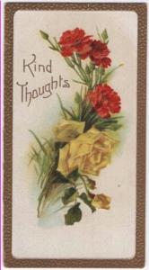 Vintage Birthday Greetings Card, Pretty Red and Yellow Fl...