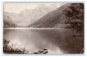 MCDONALD LAKE FLATHEAD RESERVATION MT MONTANA POSTCARD (BK5)