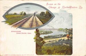 Cedar Rapids Iowa 1909 Postcard Scenes on the Chicago & North-Western Railway