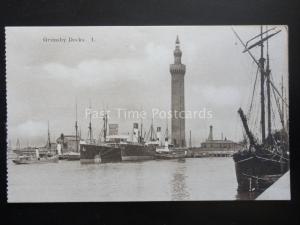 Lincolnshire GRIMSBY DOCKS 1 - Old Postcard by Quality House of Grimsby