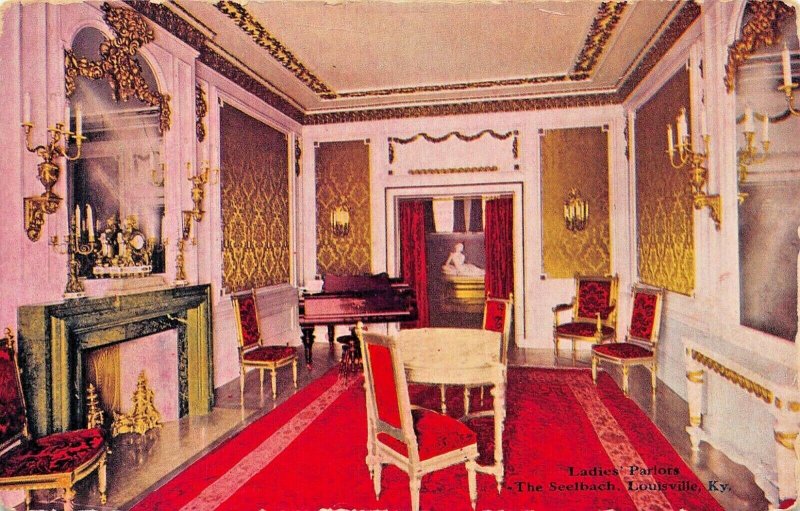 LOUISVILLE KY~THE SEELBACH HOTEL-LADIES PARLORS~1910s POSTCARD