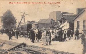 Erie Pennsylvania After Flood At 18th And French Real Photo Postcard K91034