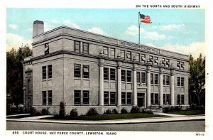 Postcard COURT HOUSE SCENE Lewiston Idaho ID AQ6636