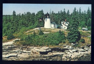 Boothbay Harbor, Maine/ME Postcard, Burnt Island Light/Lighthouse