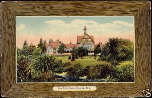 new zealand, ROTORUA, New Bath House (1910s)