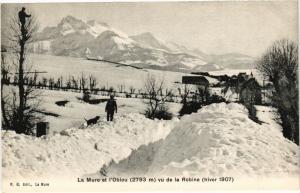 CPA LA MURE et l'Obiou (2793 m) vu de la Robine (hiver 1907) (296297)