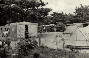 belgium, MOL, Camping, Tent, Caravan (1960s) RPPC Postcard