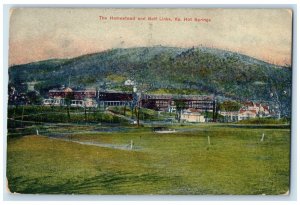1909 Mountain Field Homestead Golf Links Virginia Hot Springs Vintage Postcard