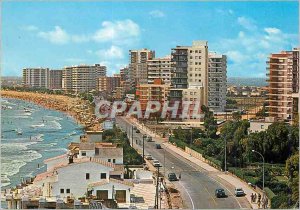 Postcard Modern Benicassim (Castellon) Beach