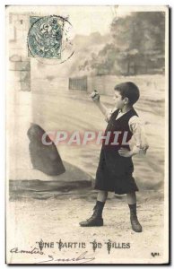 Postcard Old Child Part of ball