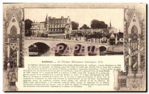 Old Postcard Amboise Chateau