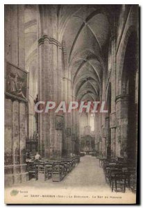 Postcard Old Saint Maximin Var Basilica Nef Rosary