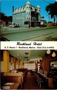 Vtg Rockland Maine ME Rockland Hotel 1950s Postcard